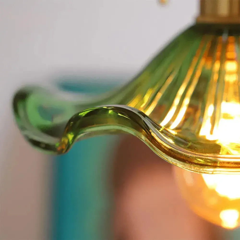Hanglamp Glas Met Bloemrijke Ontwerp Led Pendelarmatuur