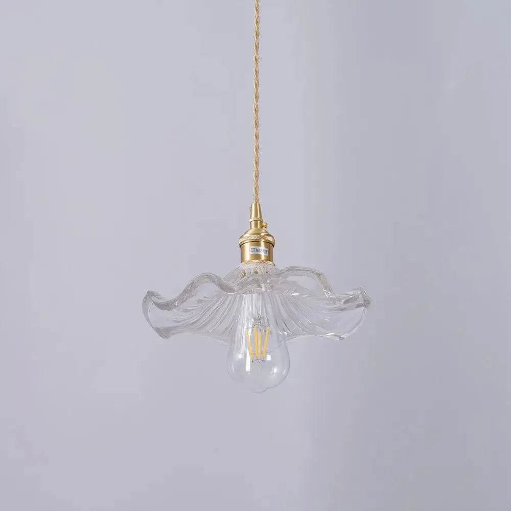 Hanglamp Glas Met Bloemrijke Ontwerp Led Pendelarmatuur