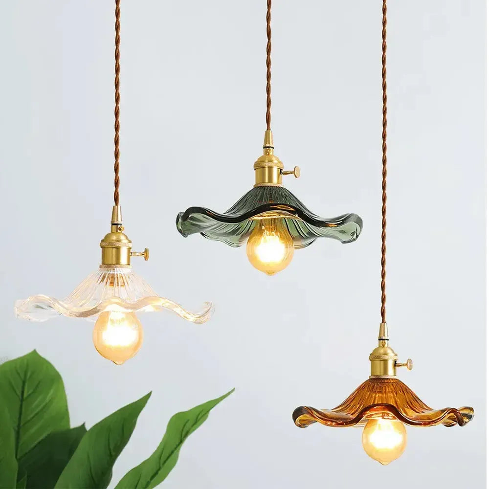 Hanglamp Glas Met Bloemrijke Ontwerp Led Pendelarmatuur