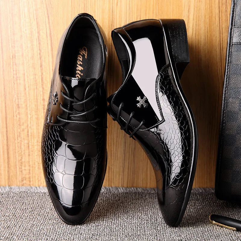 Heren Oxford Schoenen Van Leer Slank Silhouet Stiksels