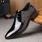 Heren Oxford Schoenen Van Leer Slank Silhouet Stiksels