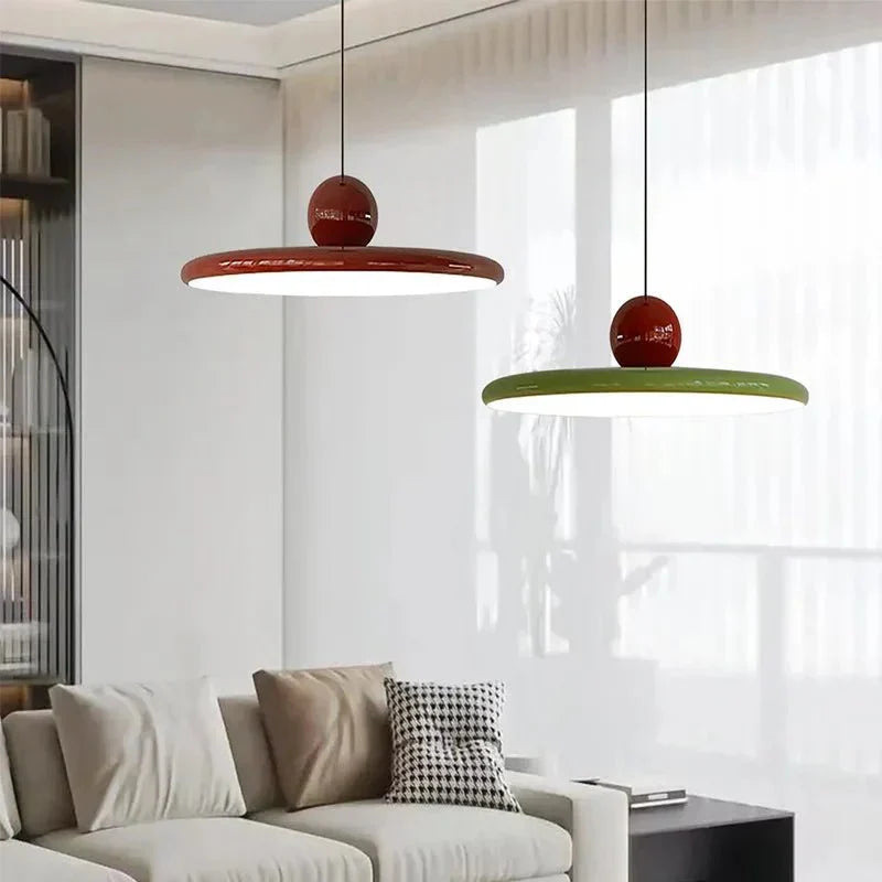 LED Hanglamp Crème met Vliegende Schotel – Metaal Verlichting