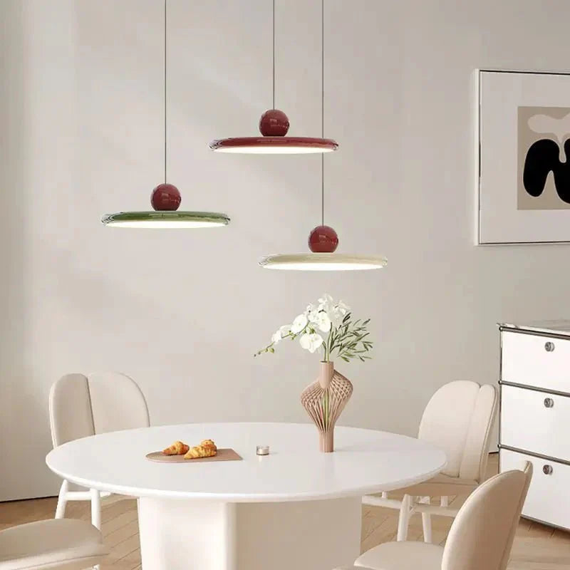 LED Hanglamp Crème met Vliegende Schotel – Metaal Verlichting