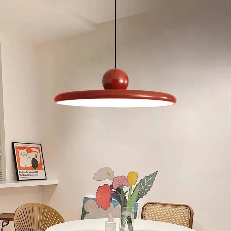 LED Hanglamp Crème met Vliegende Schotel – Metaal Verlichting