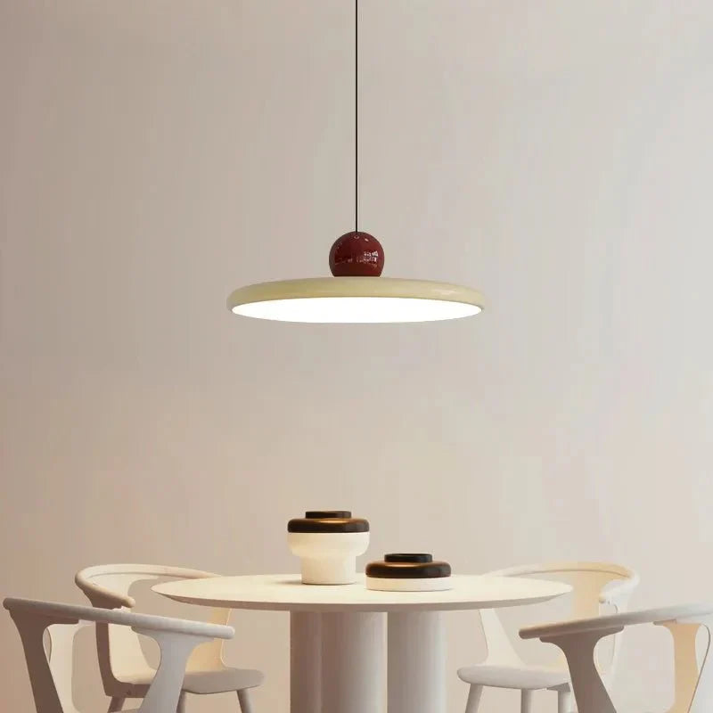 LED Hanglamp Crème met Vliegende Schotel – Metaal Verlichting