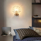Wandlamp Schelpvormig Van Glas Met Warme Verlichting