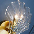 Wandlamp Schelpvormig Van Glas Met Warme Verlichting