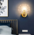 Wandlamp Schelpvormig Van Glas Met Warme Verlichting
