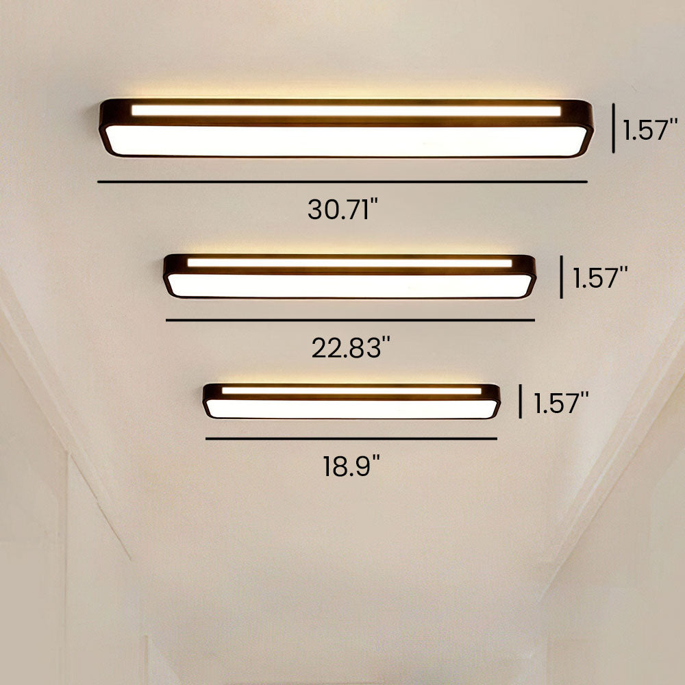 Moderne Nordic Minimalistische Lange LED Dimbare Plafondverlichting voor Woonkamer en Eetkamer