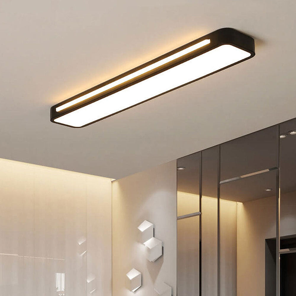 Moderne Nordic Minimalistische Lange LED Dimbare Plafondverlichting voor Woonkamer en Eetkamer