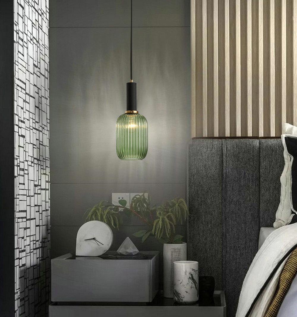 Nordic gecanneleerde glazen hanglampen