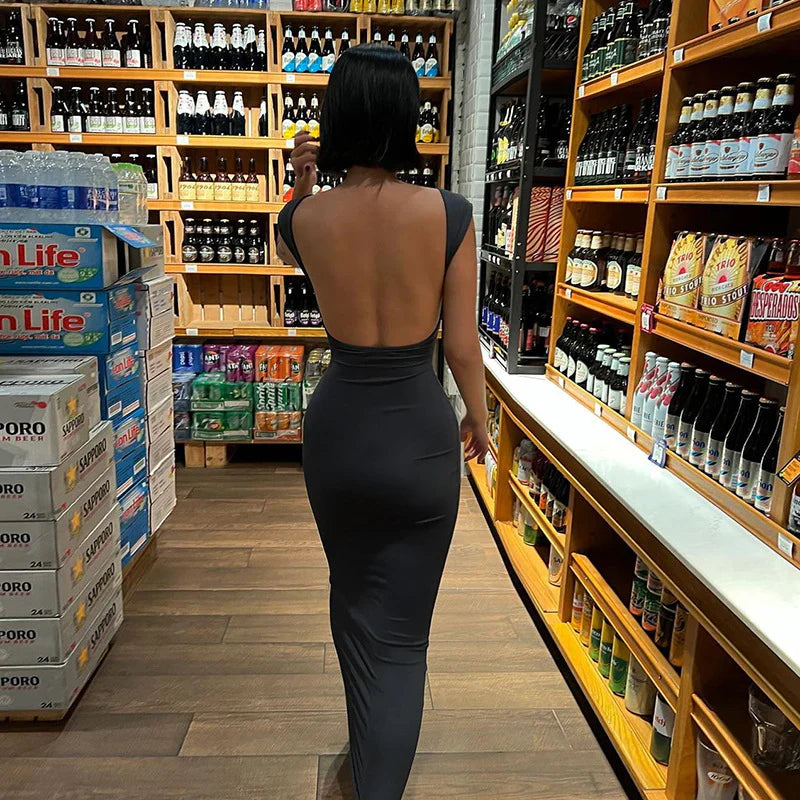 Zoete Fantasie Rugloze Maxi Jurk