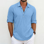 Klassieke Linnen Polo Voor Heren Lichtgewicht Ademend Casual Shirt Voor Zomerse Dagen