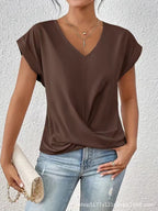 Casual Korte Mouw Top voor Dames met Stijlvolle Pasvorm