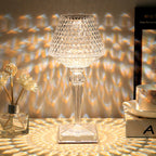 RadiantCrystal - Kristallen LED Tafellamp met Drie Dimbare Verlichtingsopties