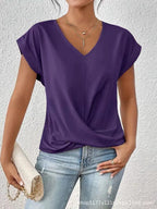 Casual Korte Mouw Top voor Dames met Stijlvolle Pasvorm