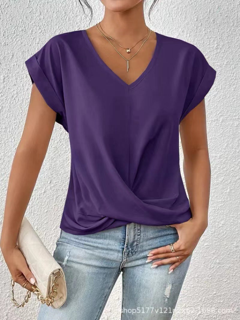 Casual Korte Mouw Top voor Dames met Stijlvolle Pasvorm