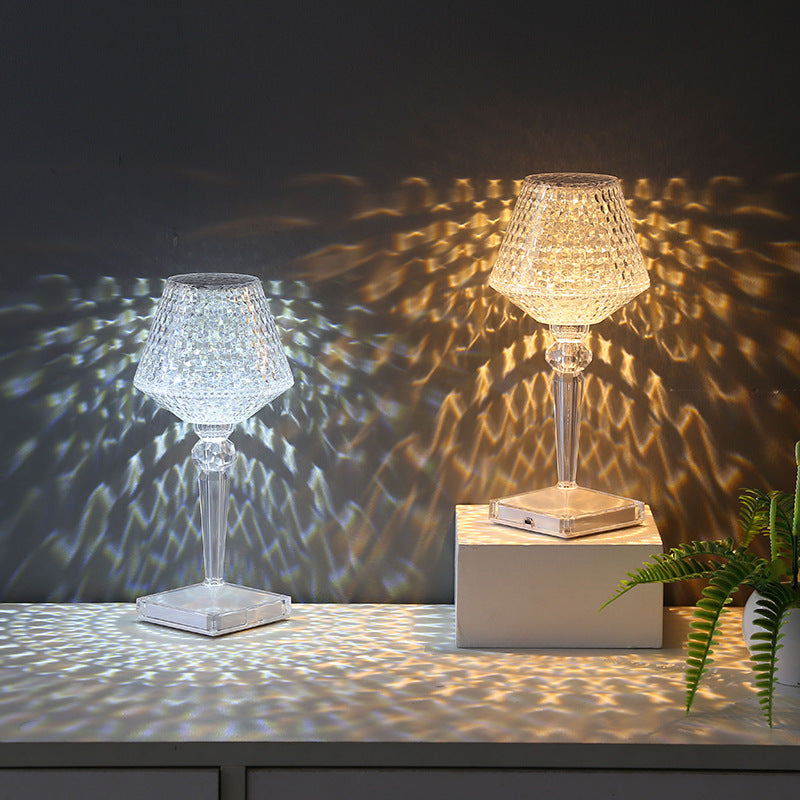 RadiantCrystal - Kristallen LED Tafellamp met Drie Dimbare Verlichtingsopties