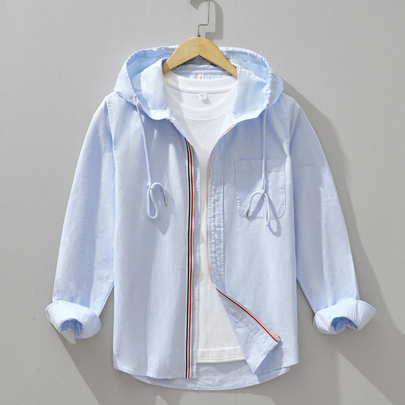 Casa Linnen Hoodie voor Dames met Ademend Gossamer Katoen en Luchtige Pasvorm