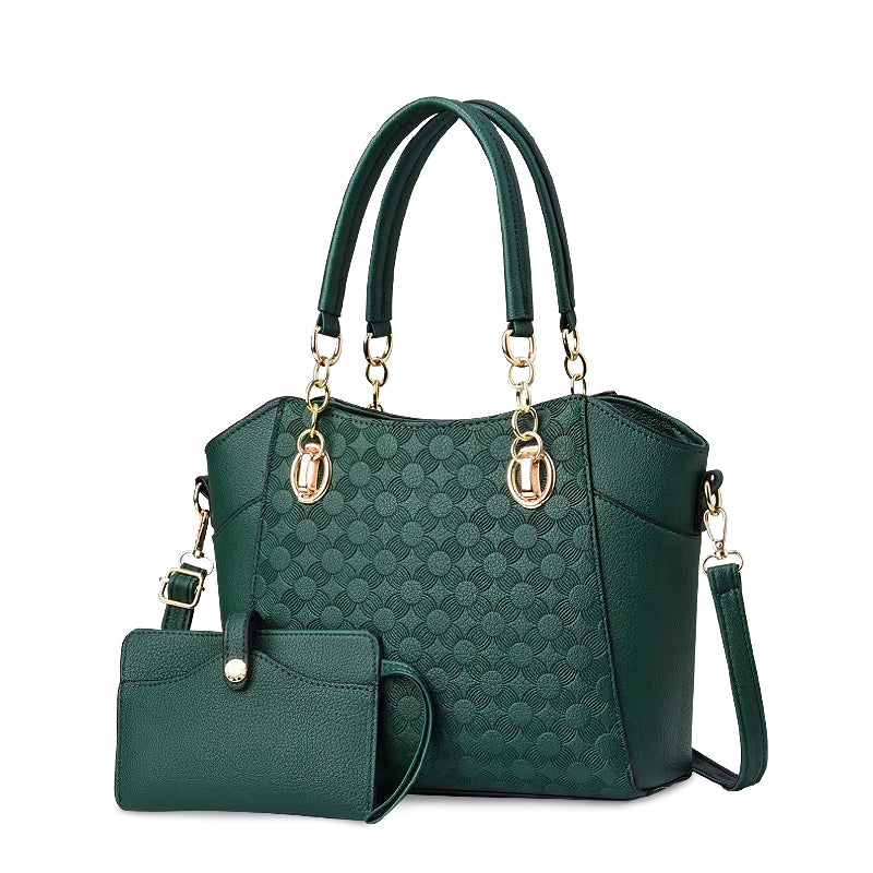 De Andrea Tote Bag Vegan Leren Handtasje met Gouden Hardware en Verstelbare Binnenvakken