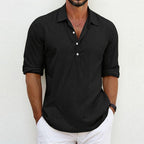 Klassieke Linnen Polo Voor Heren Lichtgewicht Ademend Casual Shirt Voor Zomerse Dagen