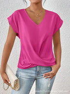 Casual Korte Mouw Top voor Dames met Stijlvolle Pasvorm