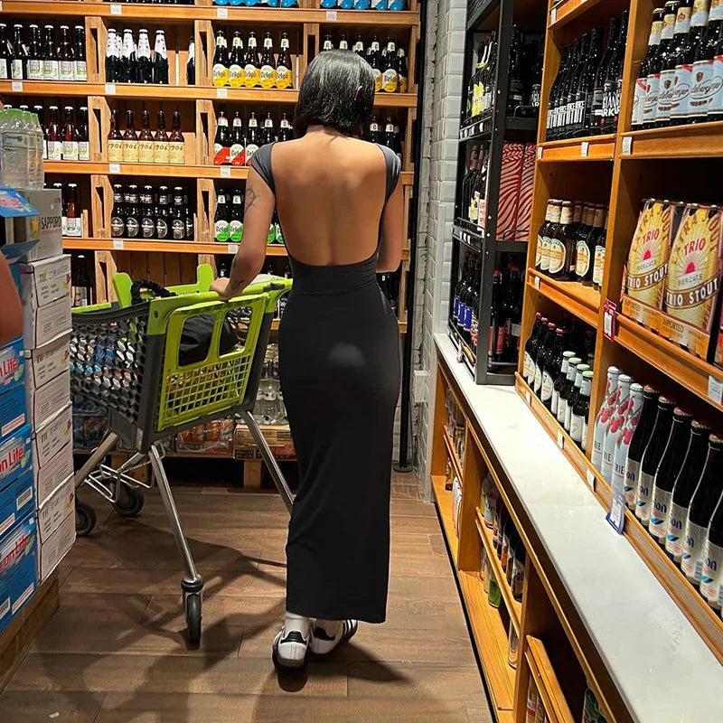 Zoete Fantasie Rugloze Maxi Jurk