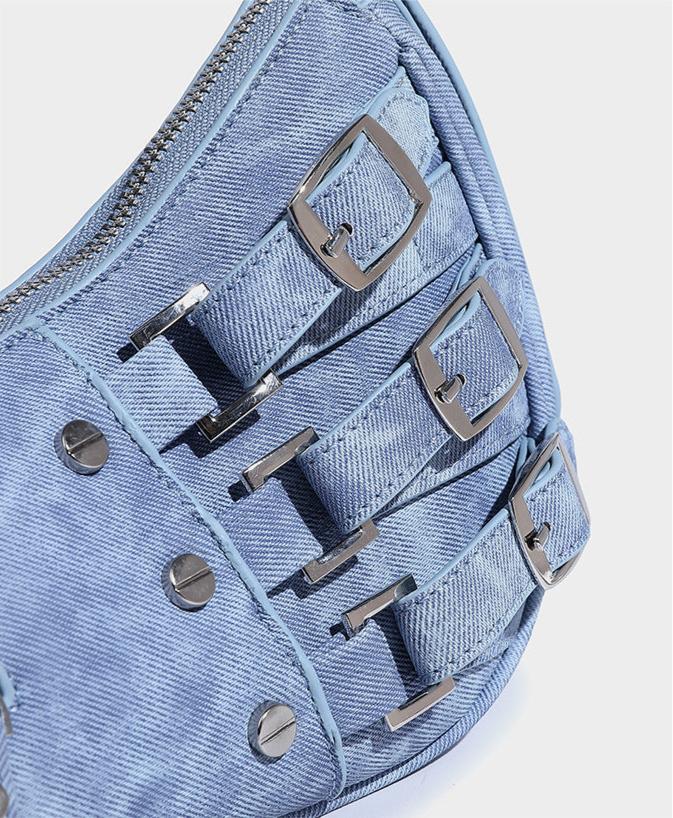 Kaida Buckle Hobo Halve Maan Tas
