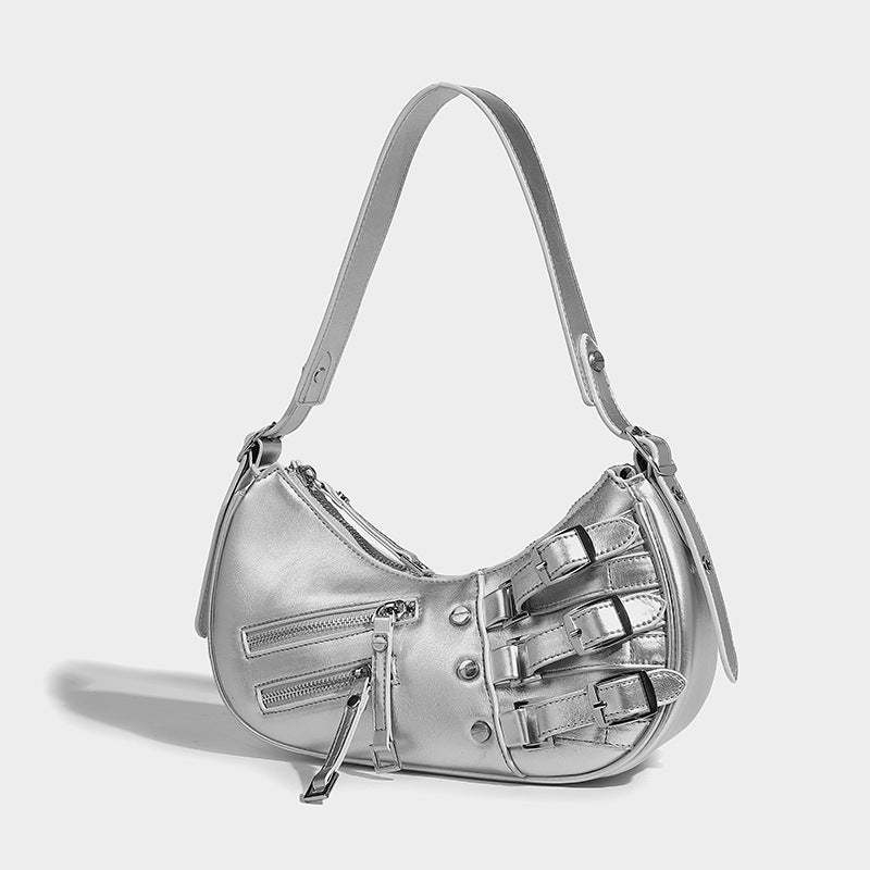 Kaida Buckle Hobo Halve Maan Tas