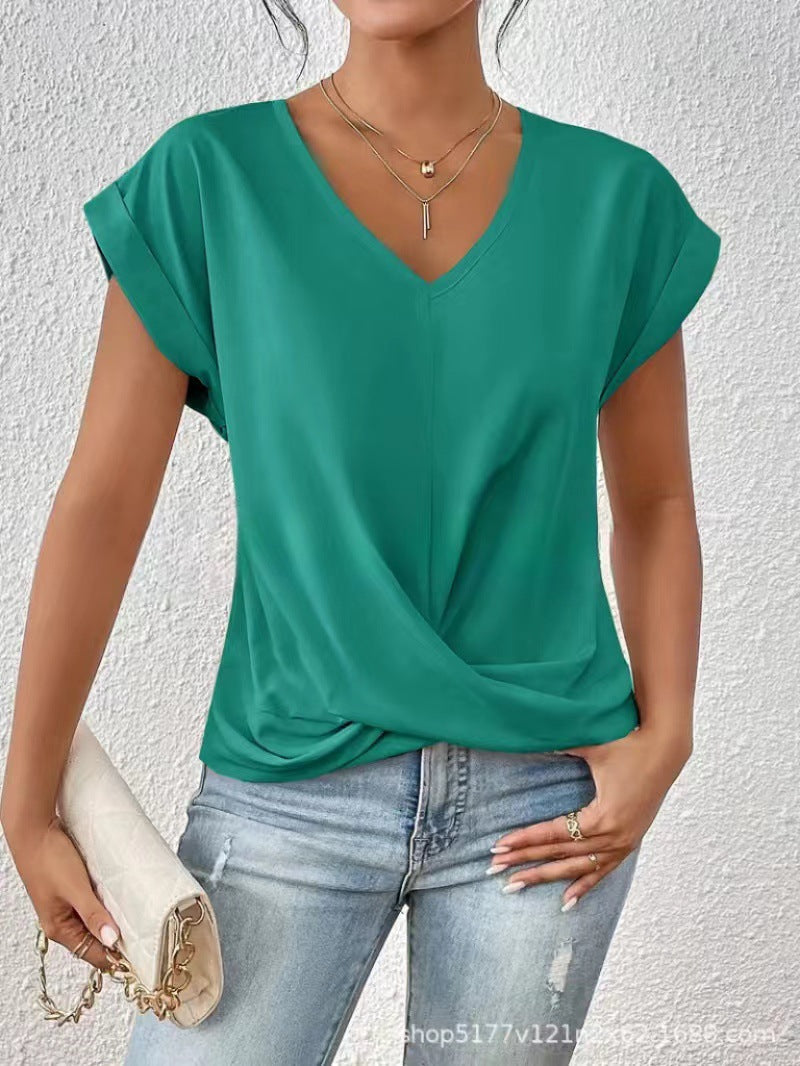 Casual Korte Mouw Top voor Dames met Stijlvolle Pasvorm