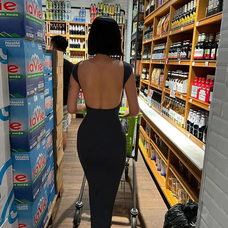 Zoete Fantasie Rugloze Maxi Jurk