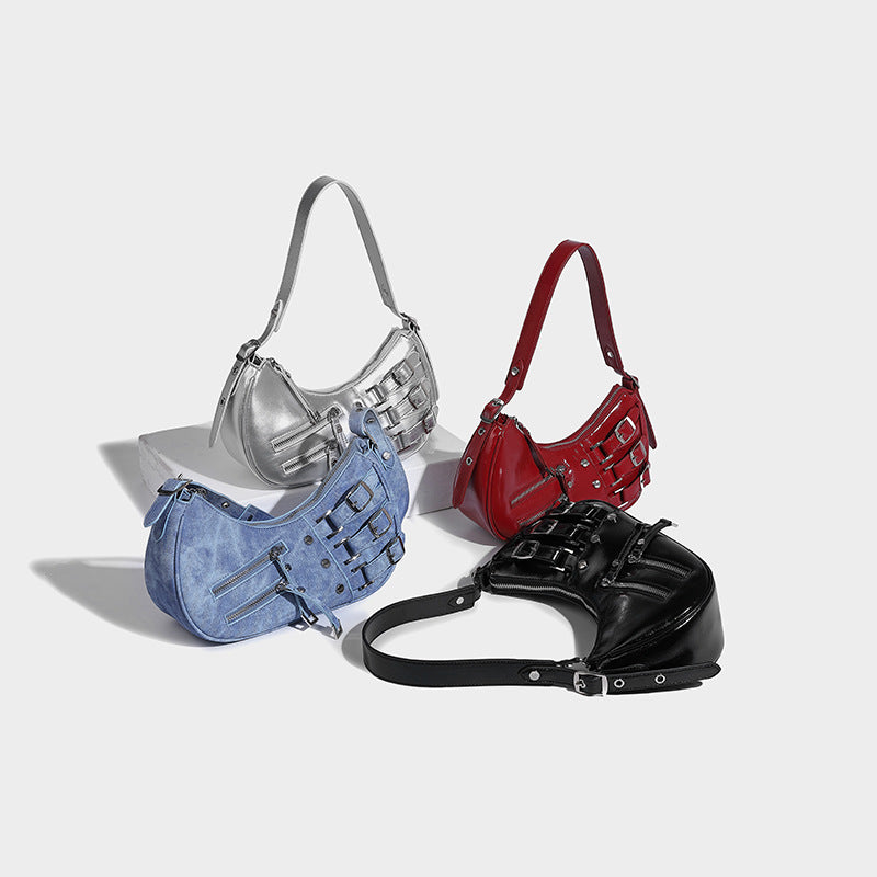 Kaida Buckle Hobo Halve Maan Tas