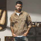 Heren Denim Jas Relaxed Fit Met Knoopsluiting En Borstzakken Heuplengte Casual Voor Dagtijd En Avondgebruik