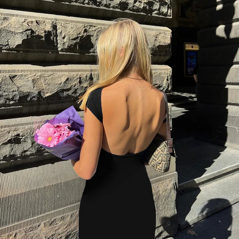 Zoete Fantasie Rugloze Maxi Jurk