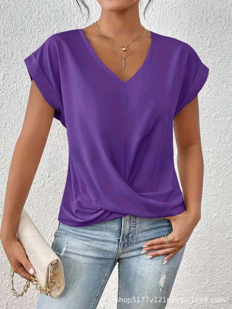 Casual Korte Mouw Top voor Dames met Stijlvolle Pasvorm