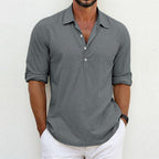 Klassieke Linnen Polo Voor Heren Lichtgewicht Ademend Casual Shirt Voor Zomerse Dagen