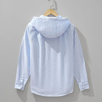 Casa Linnen Hoodie voor Dames met Ademend Gossamer Katoen en Luchtige Pasvorm