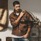 Heren Denim Jas Relaxed Fit Met Knoopsluiting En Borstzakken Heuplengte Casual Voor Dagtijd En Avondgebruik