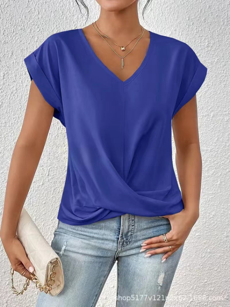 Casual Korte Mouw Top voor Dames met Stijlvolle Pasvorm