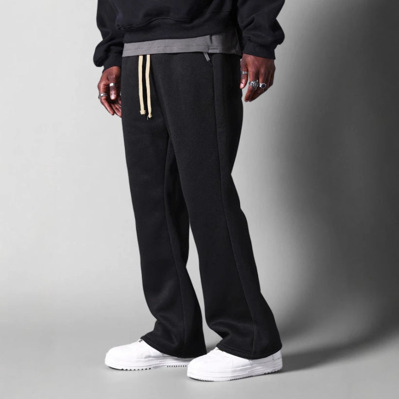 Heren Sweatpants Katoenfleece Flaredmodel Trekkoord Taille
