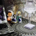 RadiantCrystal - Kristallen LED Tafellamp met Drie Dimbare Verlichtingsopties
