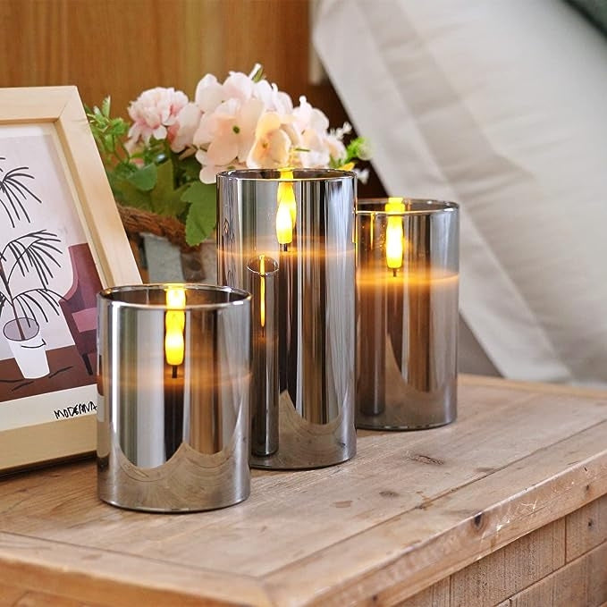 Moderne kaarsenset - LED kaars met afstandsbediening
