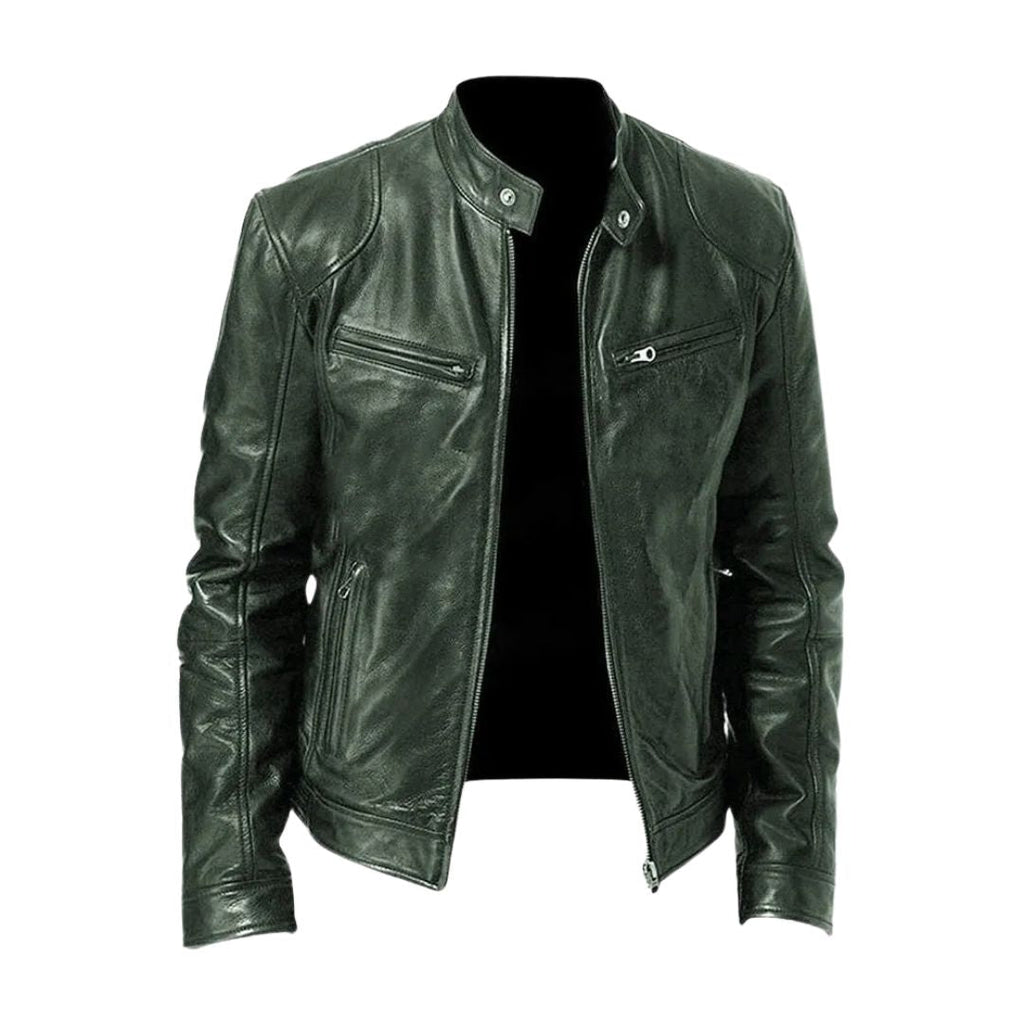 Leren Jack Casual Stoer Tijdloos Materiaal Leer Klassiek