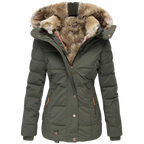 Winterjack Dames Slimfit Zacht Bontfutter Warm Comfort - Winterjas Dames