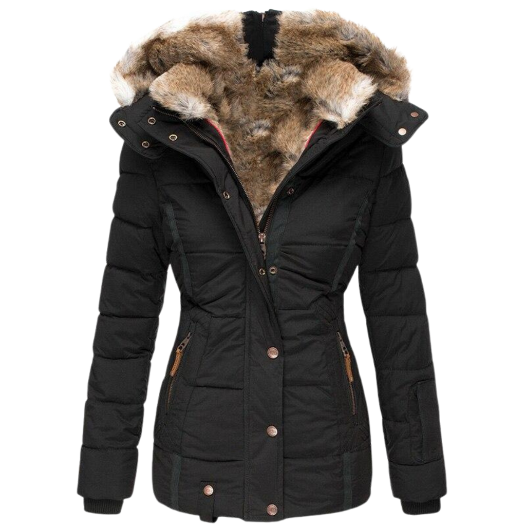 Winterjack Dames Slimfit Zacht Bontfutter Warm Comfort - Winterjas Dames
