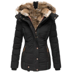 Winterjack Dames Slimfit Zacht Bontfutter Warm Comfort - Winterjas Dames