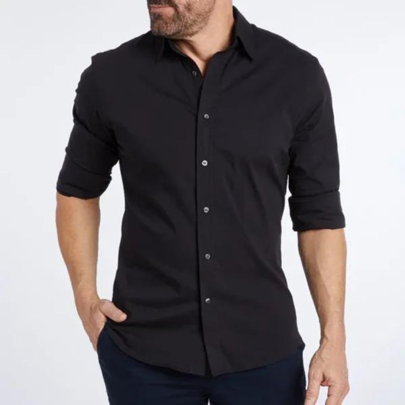 Alejandro | Kreukvrij shirt met rits