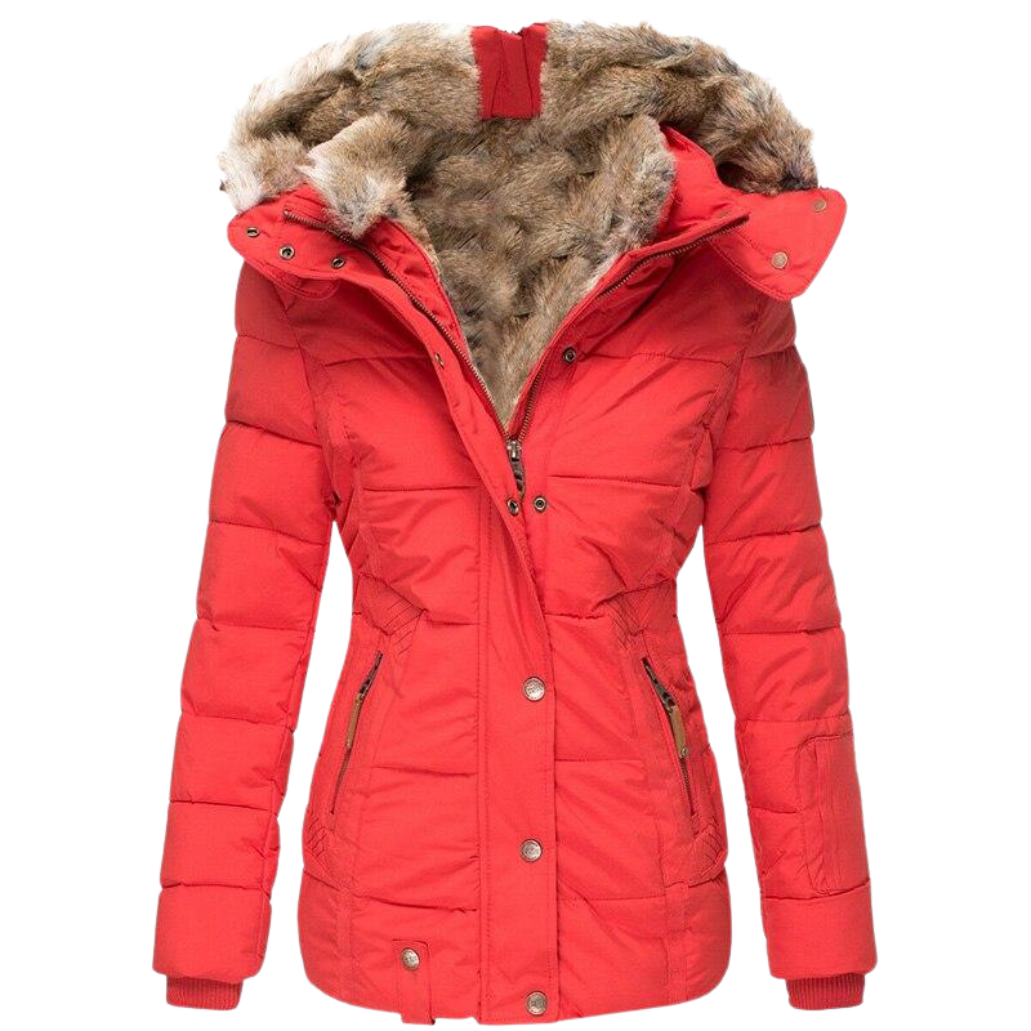 Winterjack Dames Slimfit Zacht Bontfutter Warm Comfort - Winterjas Dames