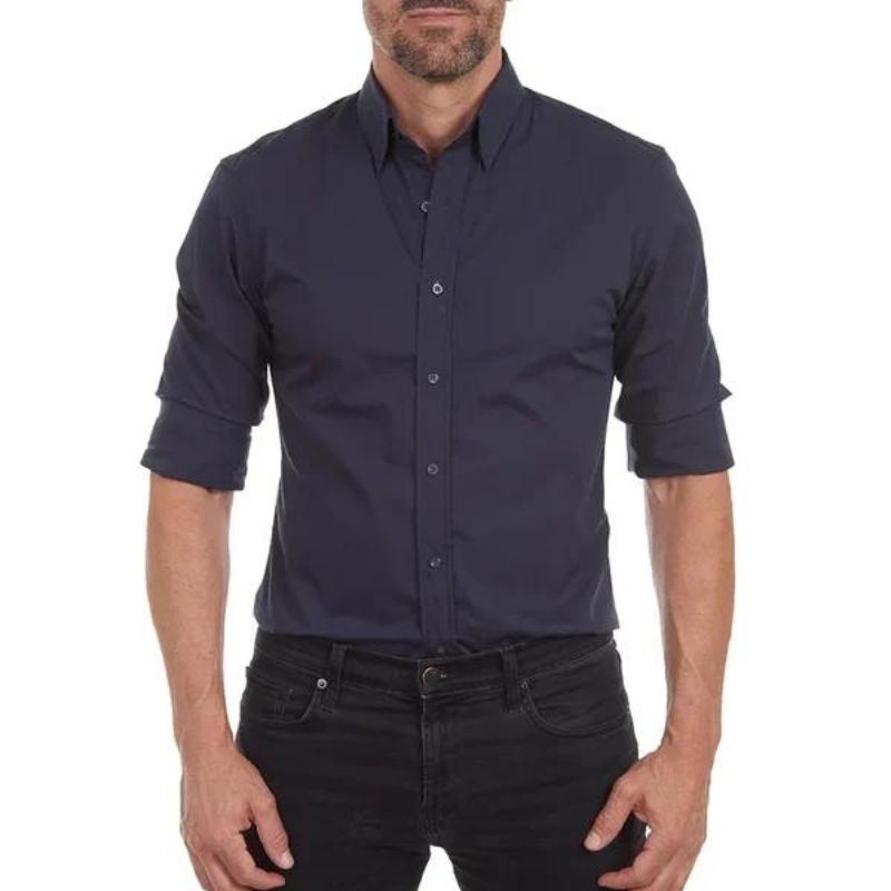Alejandro | Kreukvrij shirt met rits