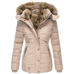 Winterjack Dames Slimfit Zacht Bontfutter Warm Comfort - Winterjas Dames